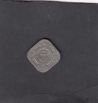 Beschrijving: 5 Cent WILHELMINA  